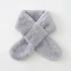 Toddler Kids Solid Fluffy Scarf