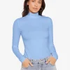 SHEIN BASICS High Neck Rib-knit Form Fitted Tee