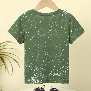 Alternative view of SHEIN Toddler Boys Slogan & Splash Ink Print TeeM3C