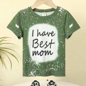 SHEIN Toddler Boys Slogan & Splash Ink Print TeeM3C