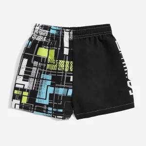 Alternative view of SHEIN Boys Gamepad & Slogan Graphic Drawstring Waist Shorts