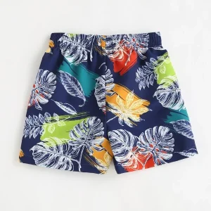 Alternative view of SHEIN Boys Leaf Print Swim Shorts