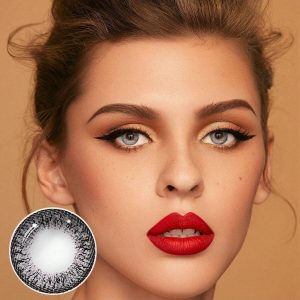 SHEIN 10pcs/pack Material Black Gray D Series Topaz-color Comfortable And Soft Colored Daily Disposable Contact Lenses For Cosmetics