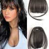 Color: Black Type: Hairbangs Curl: Straight Hair Dye/Bleach/Perm: No Material: Synthetic Fiber