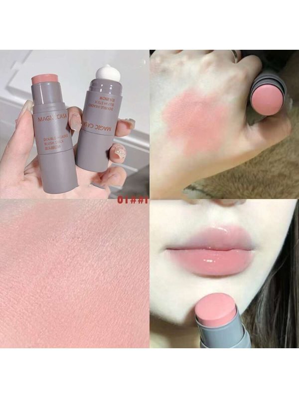 Single Stick Double Head Blush Stick Which Is Long-lasting, Easy To Color, Portable And Not Easy To Fall Off For Lip And Cheek With Beautiful Facial Makeup
