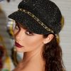 SHEIN ICON Fashionable Hat With Chain Decoration