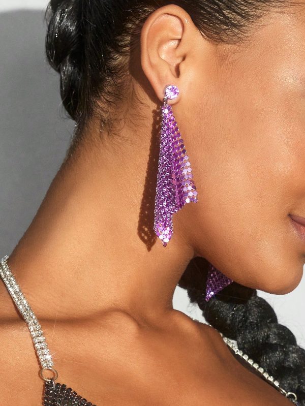 SHEIN SXY Geometric Drop Earrings