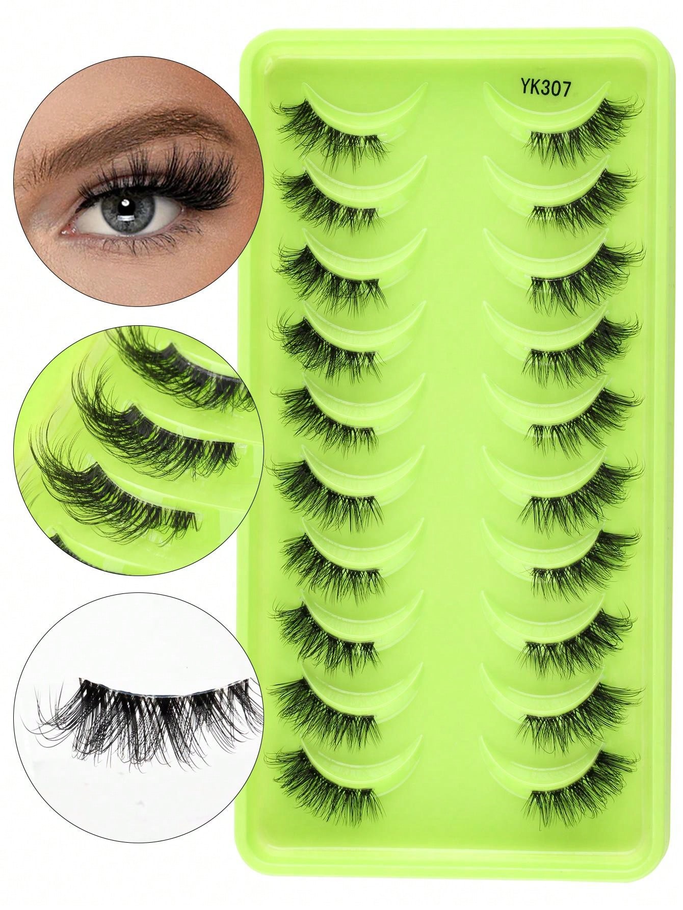 SHEIN 10pairs Makeup Half Eye False Eyelashes - Image 2