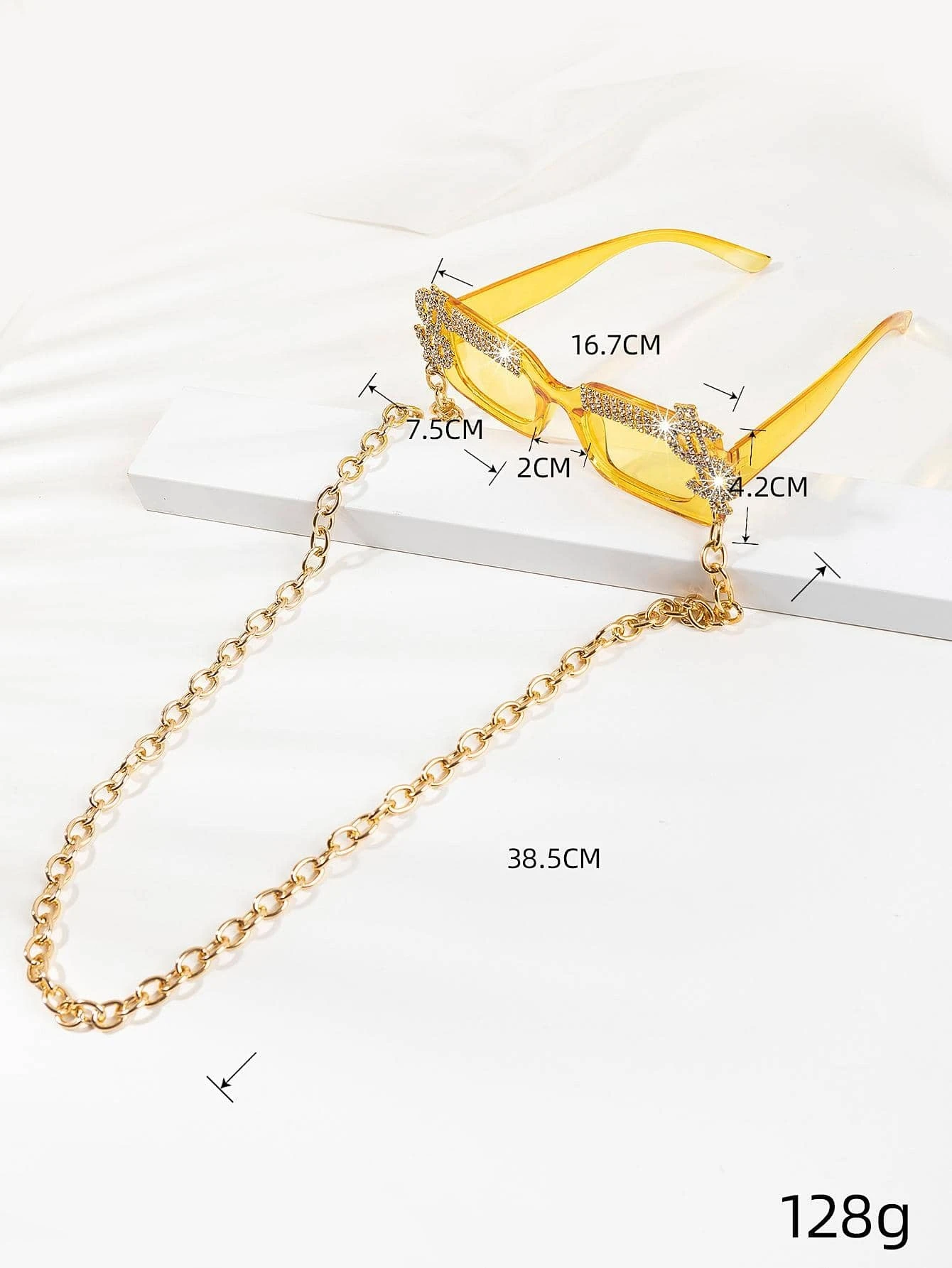1pc Ins Style Personality Bling Water Diamond Coin Long Eyeglass Chain Fashionable Decor For Women Who Walk, Party, Travel And Give Gifts