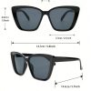 3pairs Women Cat Eye Frame Sunglasses Black Tea Leopard Glasses Y2K Fashion Sunglasses For Summer Beach Travel Party Daily Life UV400 Clothing Accessories