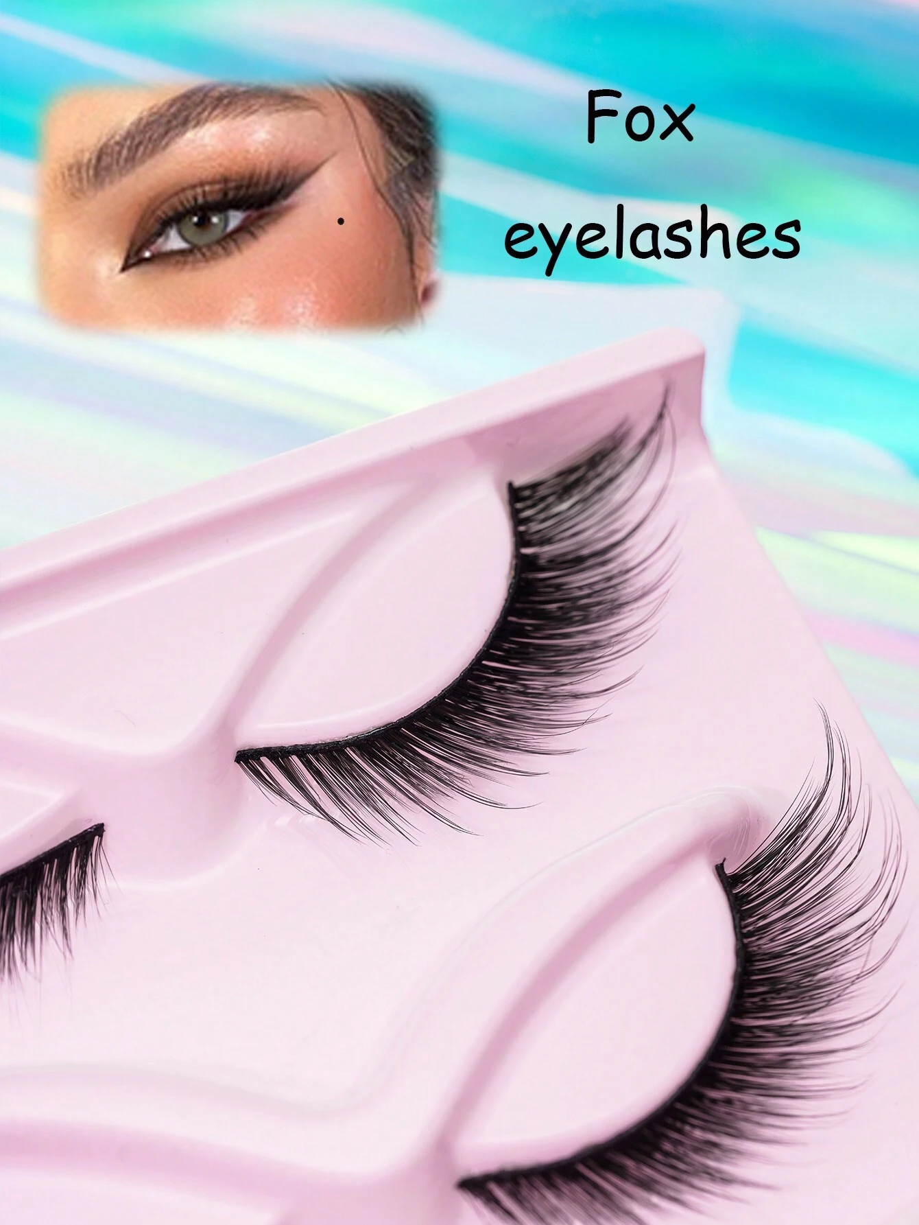 SHEIN 5 pairs of slender long curly fox eye manga lashes - Image 2