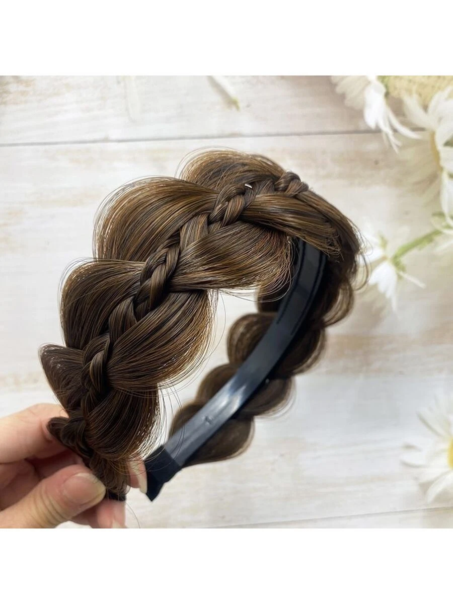 SHEIN New Arrival Hairpiece Headband Covering White Hair, Twisted Design, , - Image 2