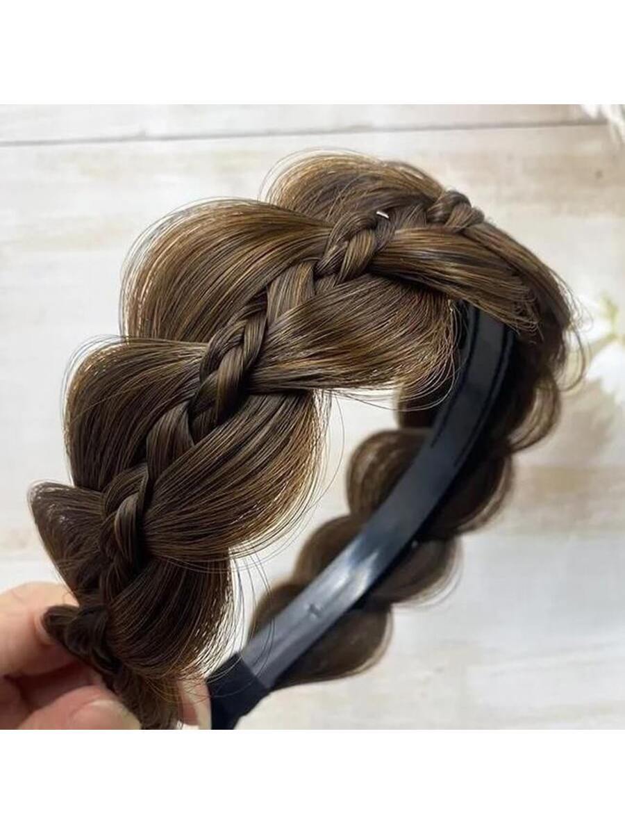 SHEIN New Arrival Hairpiece Headband Covering White Hair, Twisted Design, ,