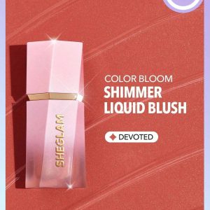 SHEGLAM Color Bloom Dayglow Liquid Blush Shimmer Finish-Devoted Glowing Gel Cream Blush Long Lasting