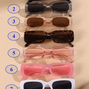 7pcs Y2k Fashionable Square Frame Cute Glasses
