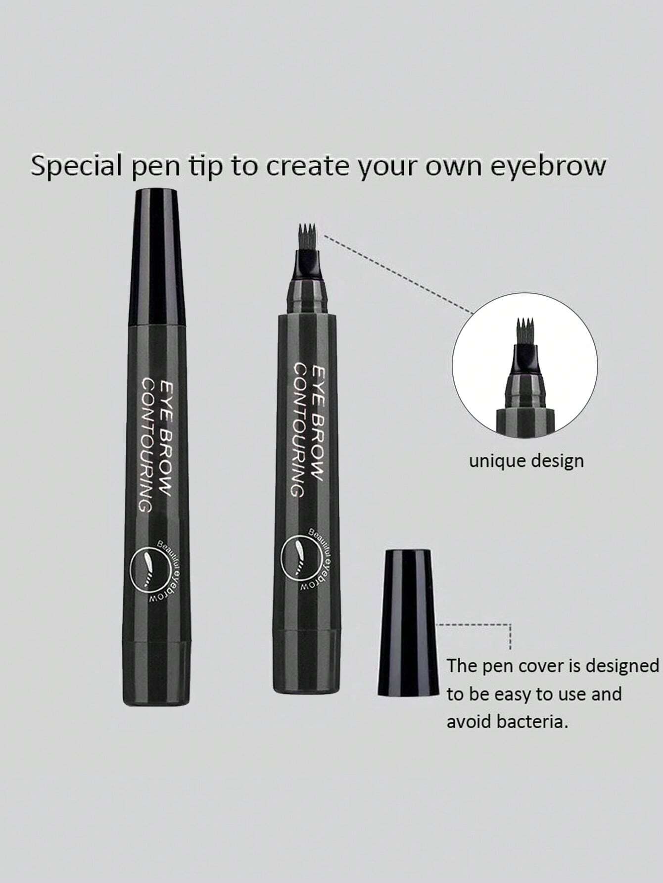 SHEIN Waterproof Liquid Eyebrow Pen, Long-lasting Smudge Proof Eye Brow Makeup Product - Image 3