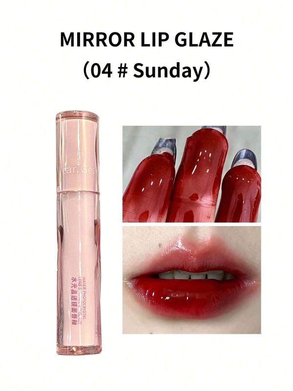 Water Gloss Lip Glaze,Moisturizing Highly Pigmented Long-Lasting Lip Gloss Jelly Liquid Lipstick