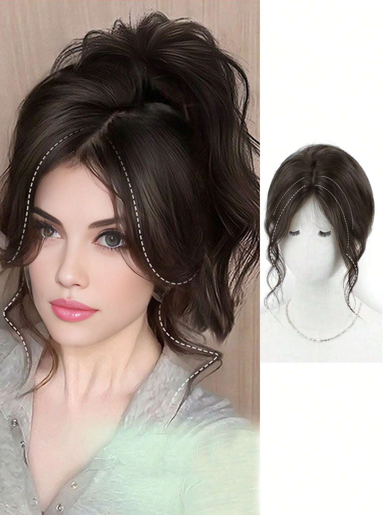 Bangs Wig Female Natural Forehead Atmosphere Dragon Beard Bangs Fluffy Wig Piece