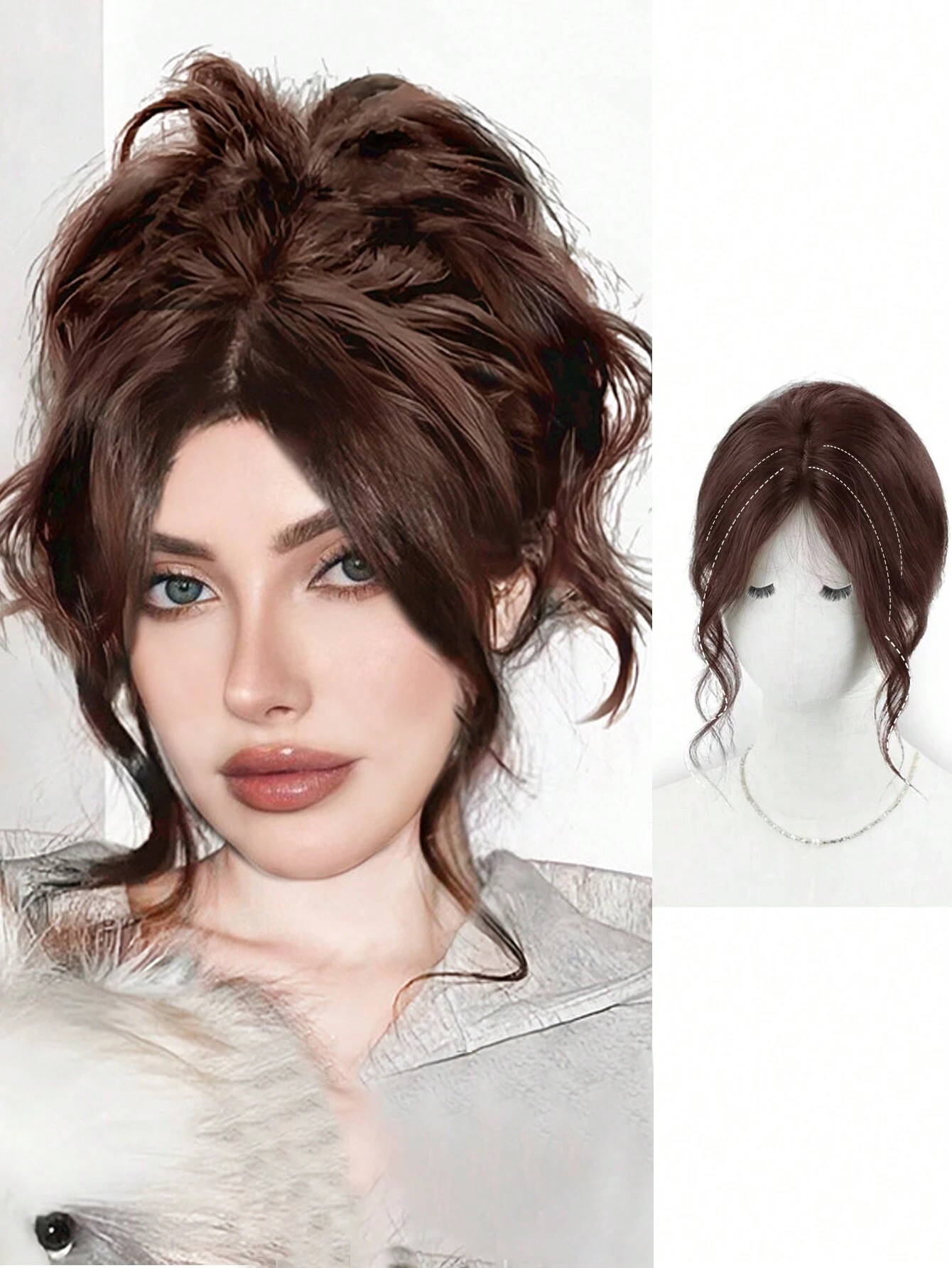 Bangs Wig Female Natural Forehead Atmosphere Dragon Beard Bangs Fluffy Wig Piece