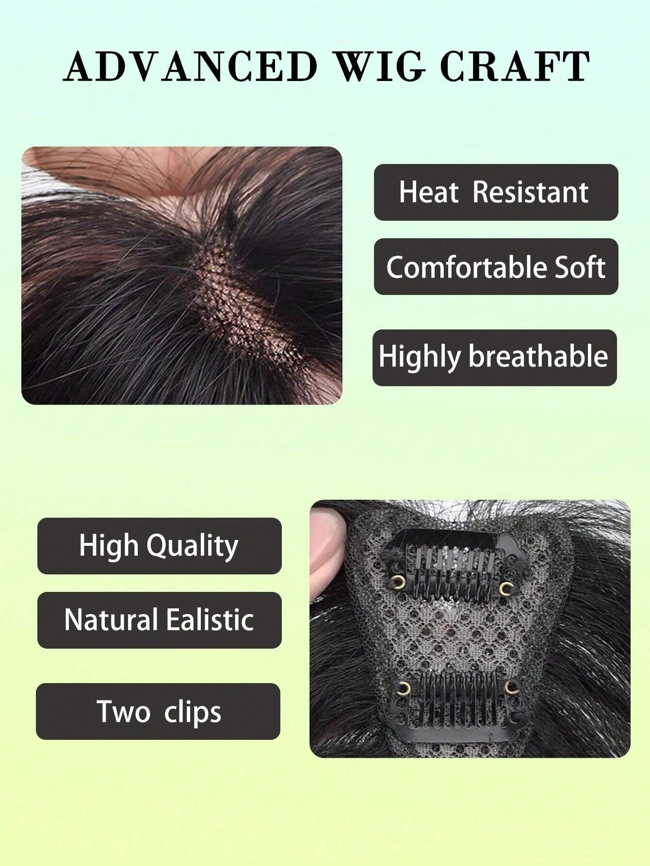 SHEIN Bangs Wig Female Natural Forehead Atmosphere Dragon Beard Bangs Fluffy Wig Piece - Image 5