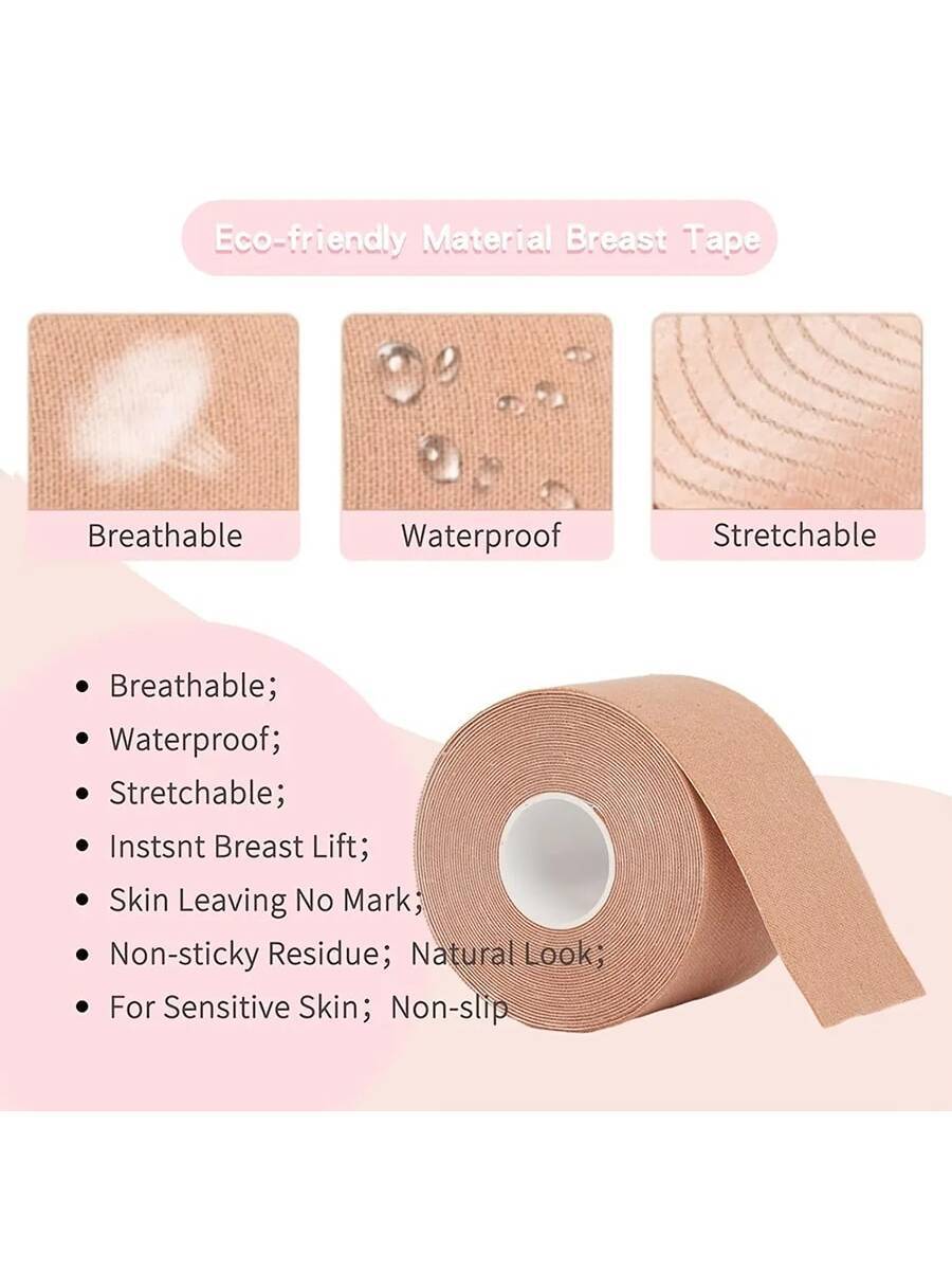 1 Roll 5CM*5M Skin Color Boob Tape For Women Breast Nipple Covers Push Up Bra Body