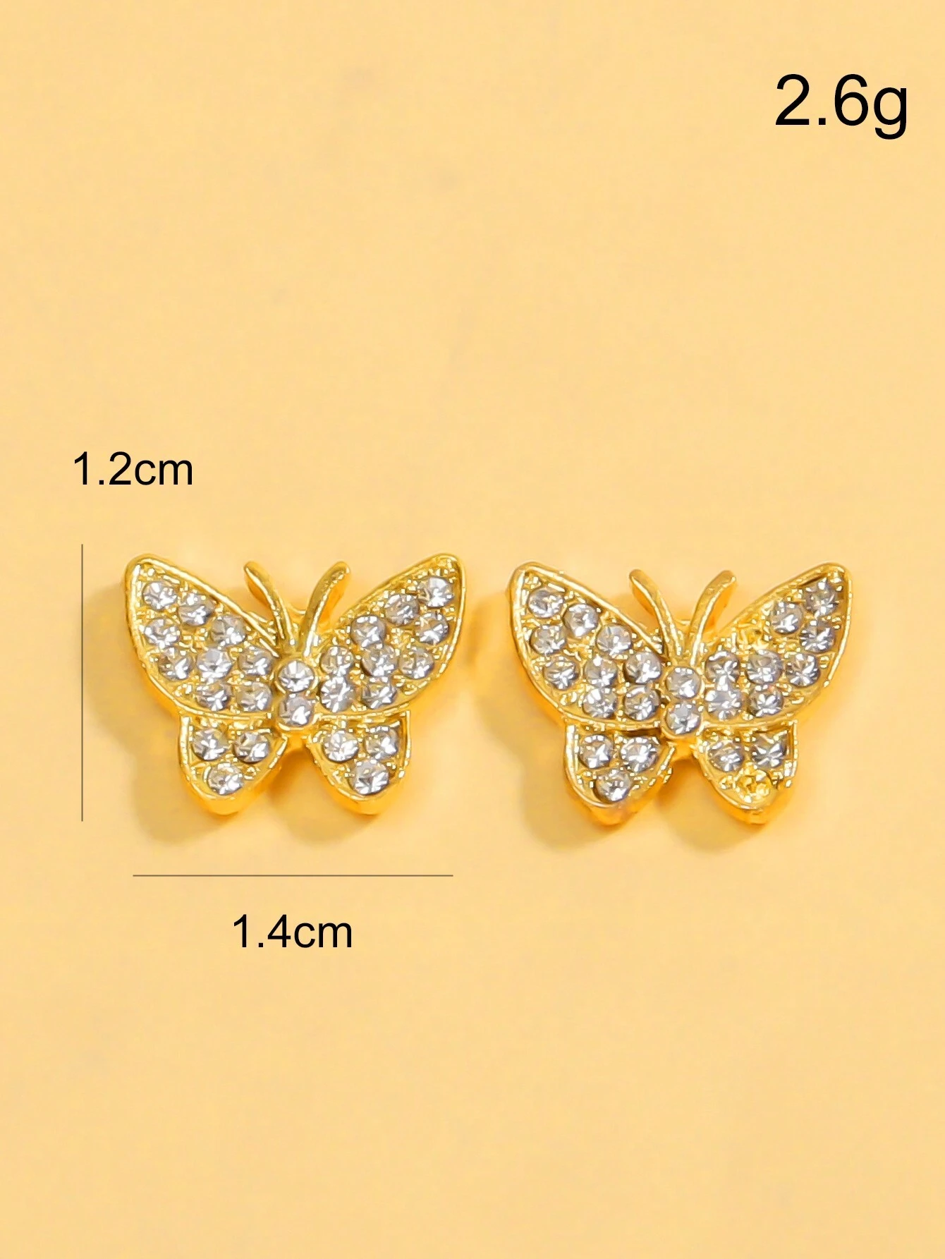 SHEIN 1pair Fashionable Gold Butterfly Cleavage Enhancer Adhesive Breast Pads - Image 2