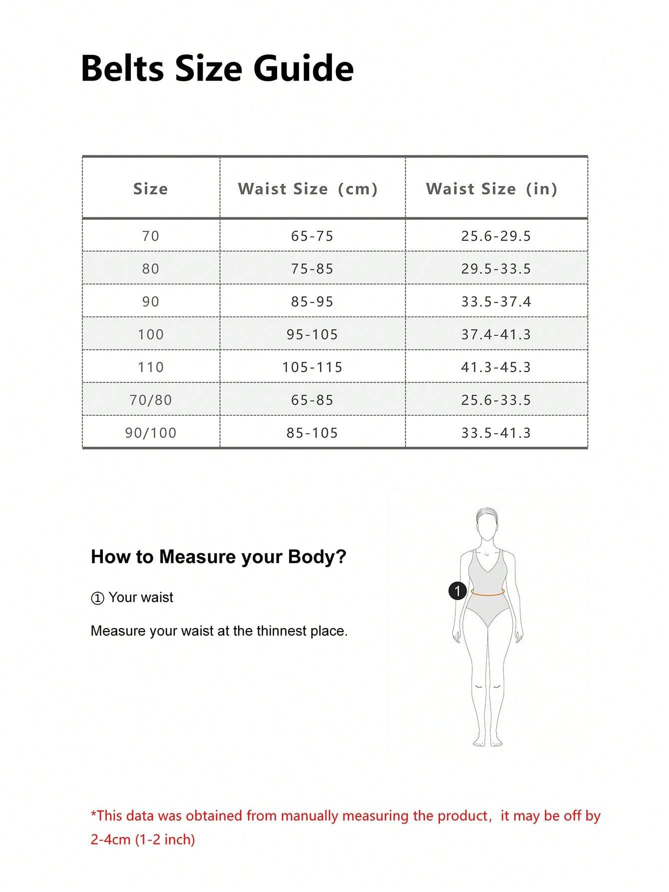 SHEIN 1pc Women's Black Pu Hollow Out Western Style Metal Grommets Round Buckle Belt - Image 3