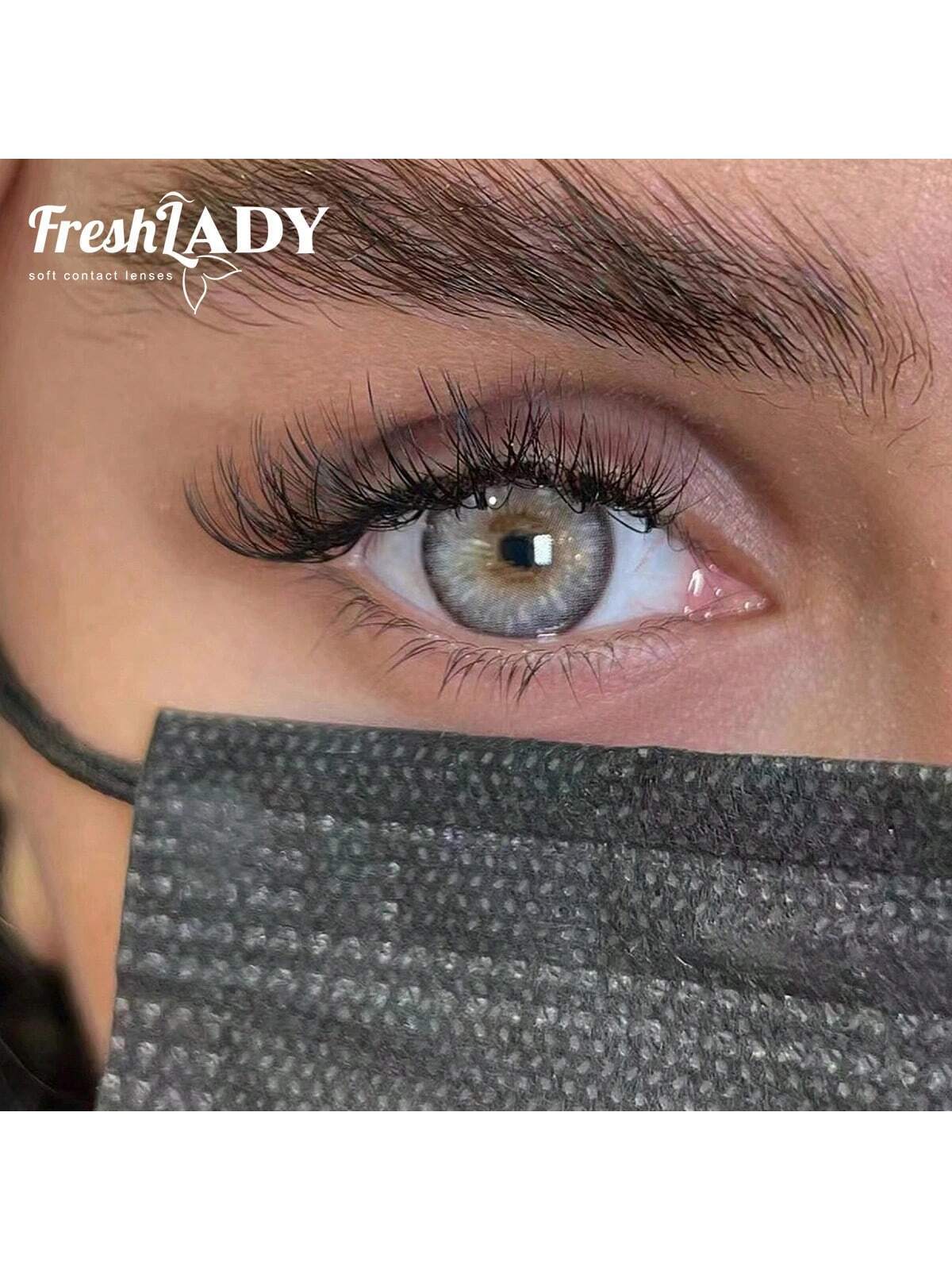 SHEIN Freshlady Moonlight Pansy Colored Contact Lenses 1 Year Disposable