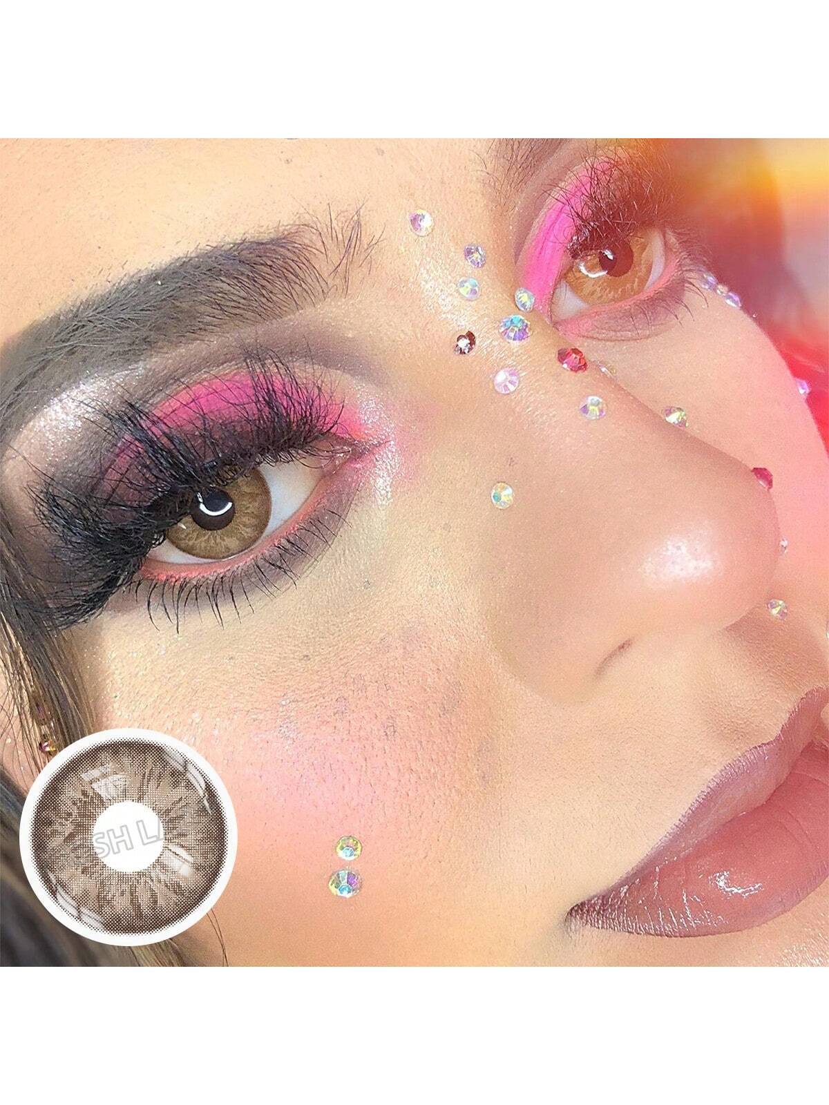 SHEIN Freshlady Tequila Sunrise Colored Contact Lenses 1 Year Disposable