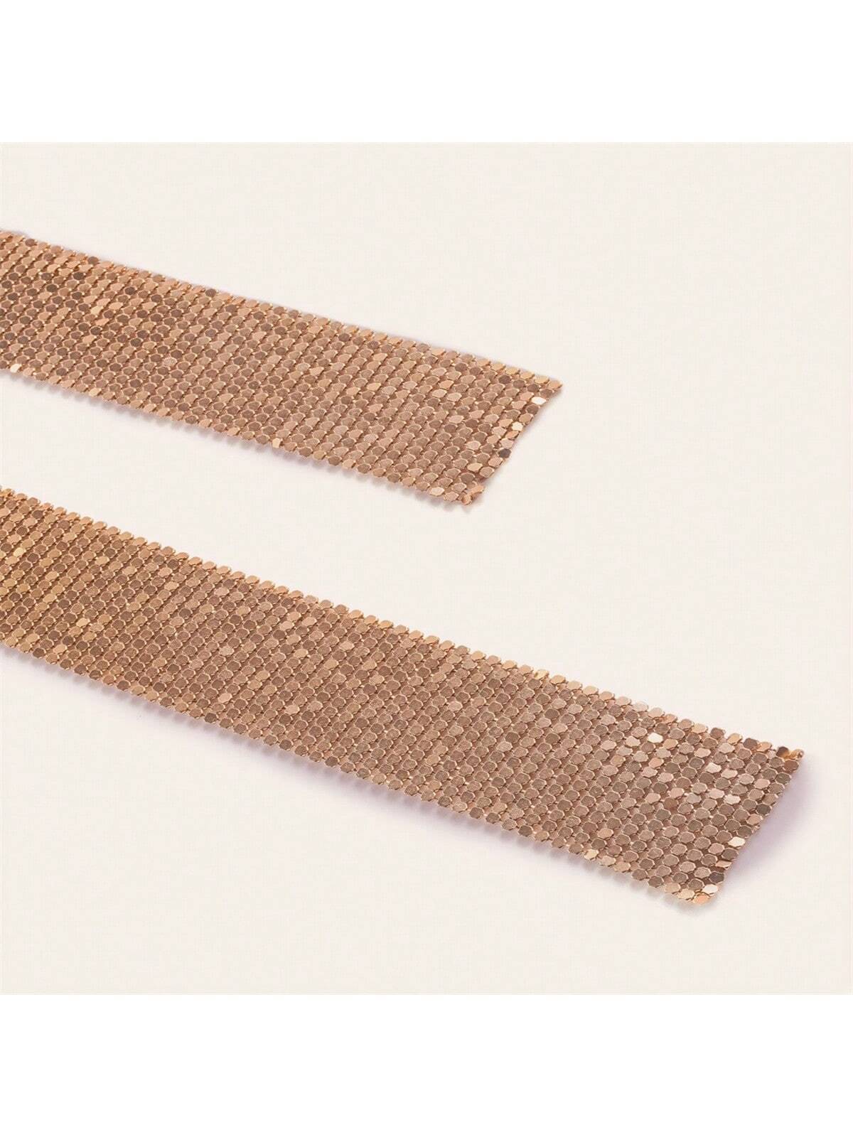 Shiny Thin Scarf - Vintage-Inspired Multi-Functional Accessory For Nighttime And Nightlife - 160cm*3cm - Image 3