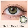 SHEIN 1 Pair Color Contact Lenses, Green, 14.5mm Decorative Disposable Contact Lenses