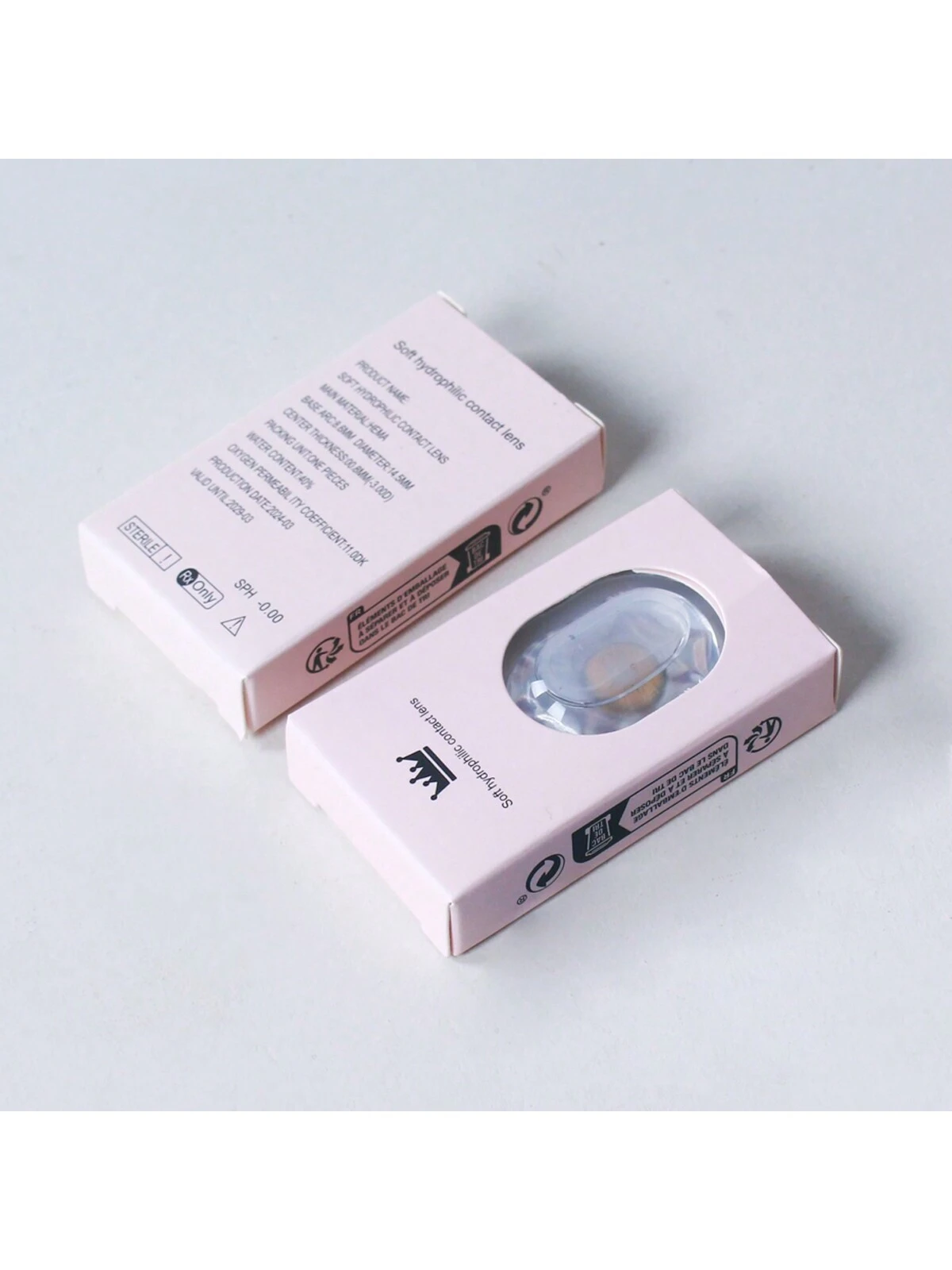 SHEIN 1 Pair Color Contact Lenses, Green, 14.5mm Decorative Disposable Contact Lenses