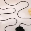 1pc 3D Rose Flower Tied Ribbon Collarbone Chain Choker Necklace