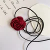 Elegant Big Rose Flower Choker Necklace For Women