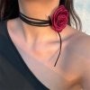 Elegant Big Rose Flower Choker Necklace For Women