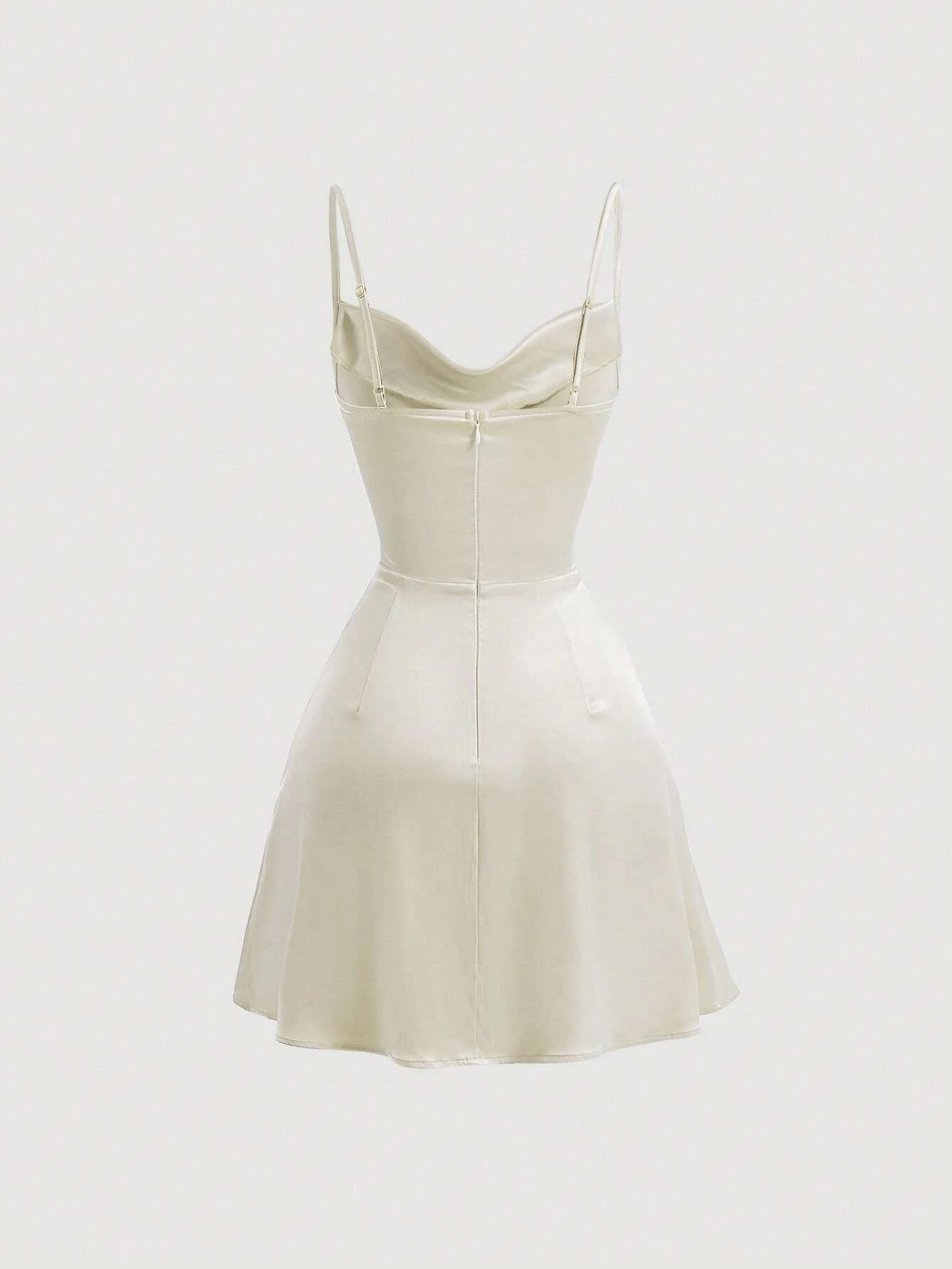 SHEIN MOD Figure Graphic Draped Collar Cami Dress