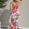 SHEIN SXY Beachwear Summer Romantic Floral Patchwork Lace Sexy Dress Set