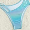 Solid Color Simple Daily Wear One-Piece Neck Drape Swimsuit