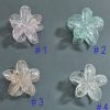 Transparent flower hair claw