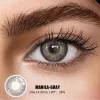 SHEIN 1pair Gray Invisible Contact Lenses
