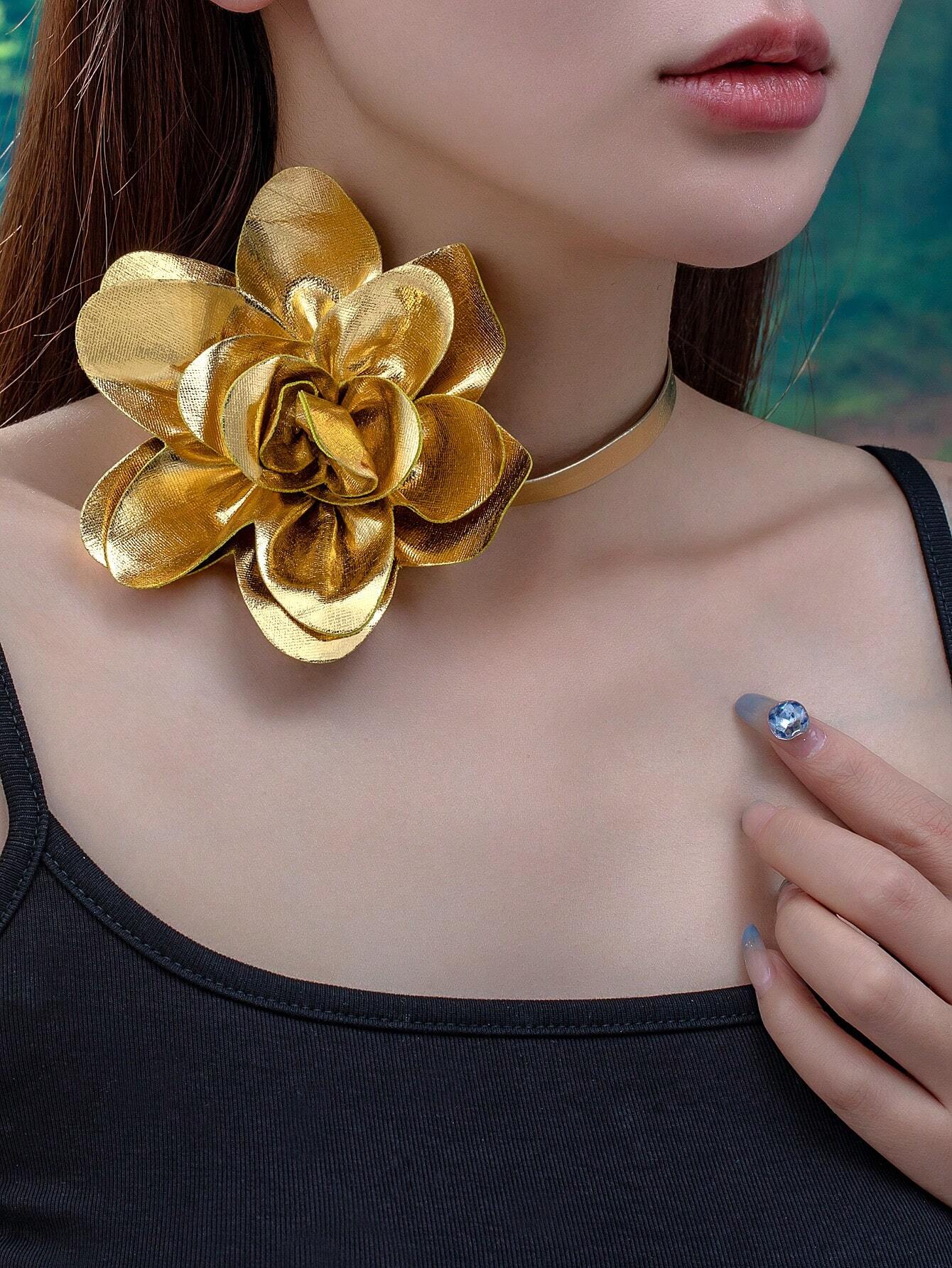 1pc New PU Leather 3D Flower Design Elegant