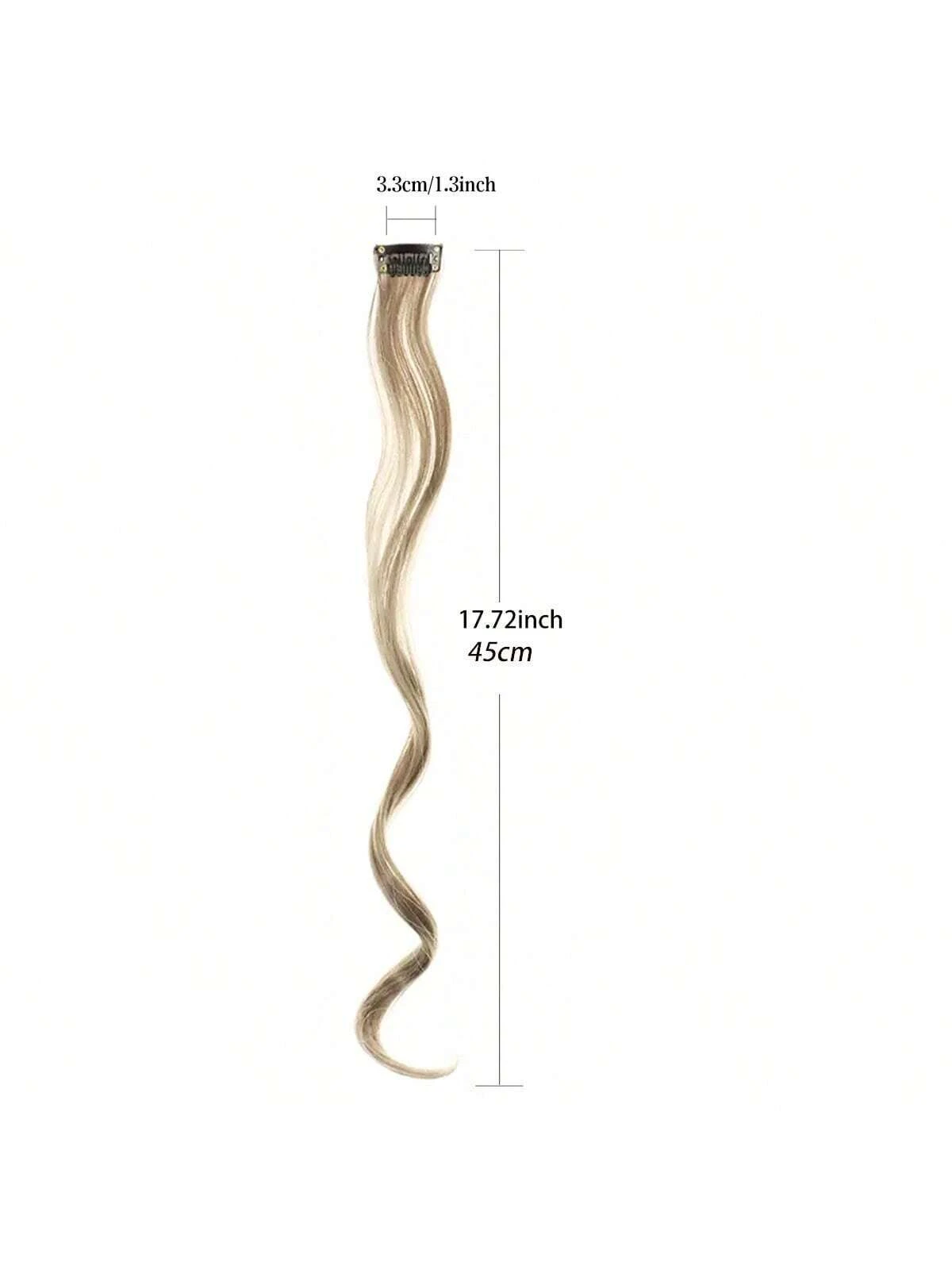 SHEIN 5 Pcs Colored Hair Extensions Party Highlights, Curly Wavy - Image 3