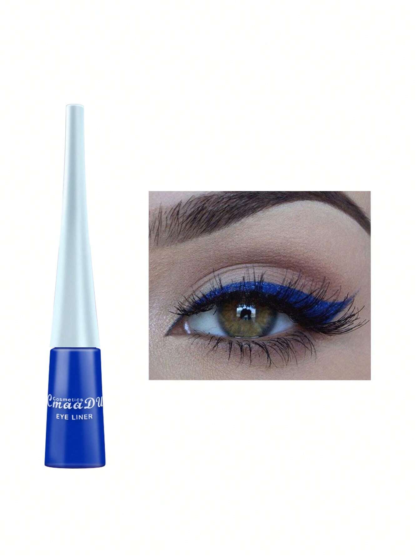 SHEIN Matte Liquid Eyeliner, 1pc Waterproof Long-Wearing Eye Blue