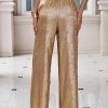 SHEIN Clasi Ladies Glossy Wide Leg Pants