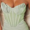 SHEIN Haute Shell Shaped Bustier Ruched Dress