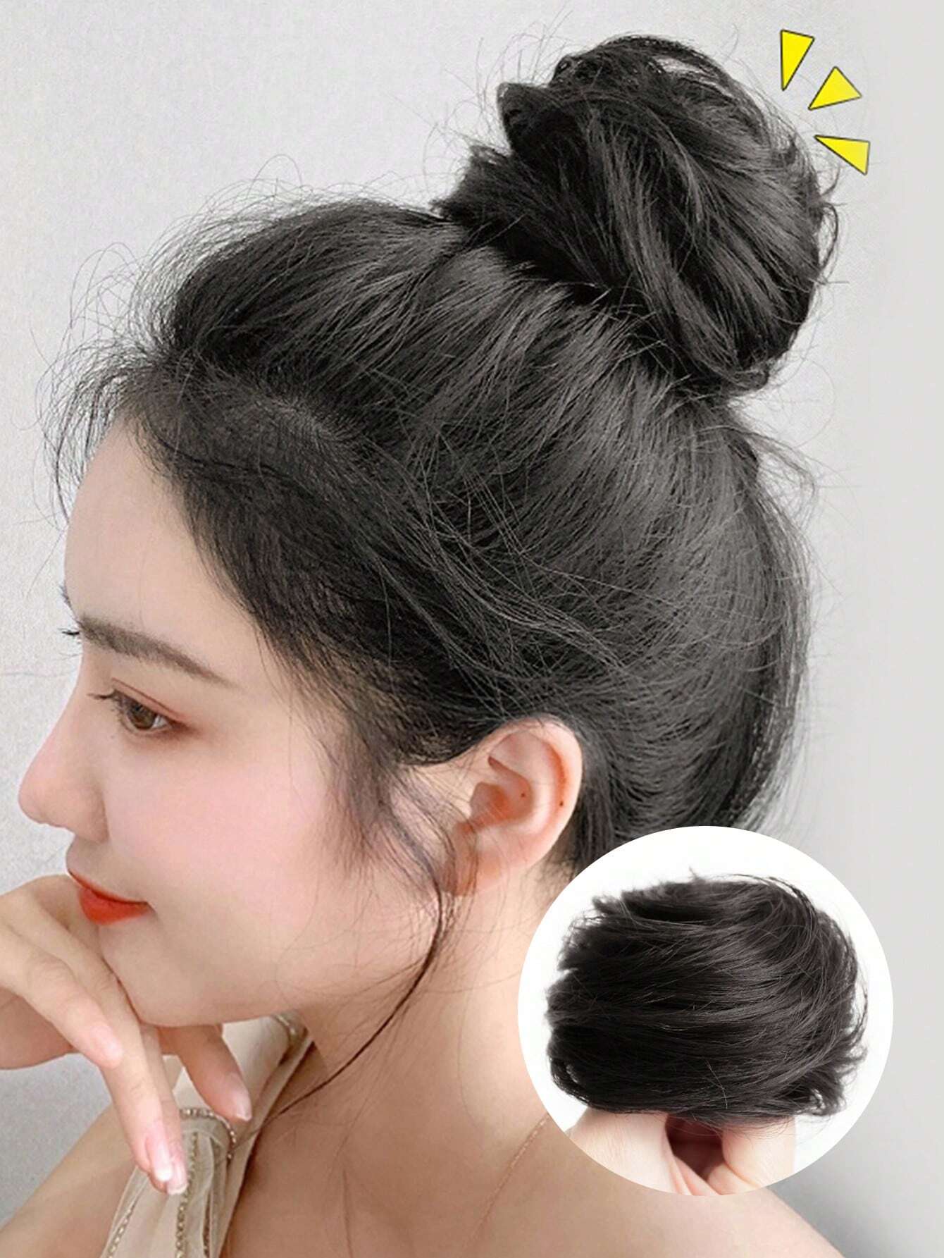 SHEIN Synthetic Hair Buns Chignon Ponytail