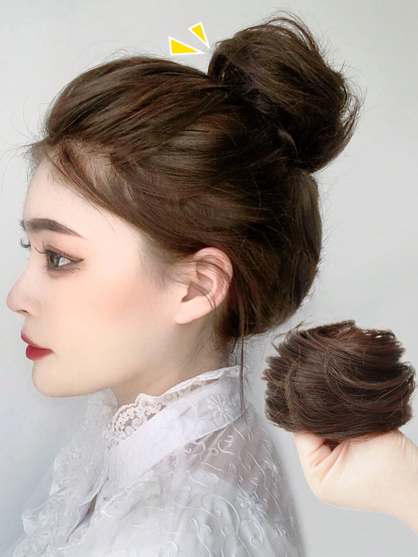 SHEIN Synthetic Hair Buns Chignon Ponytail