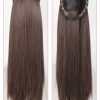 SHEIN Synthetic Long Straight Headband Half Wig Clip In Hair Extension