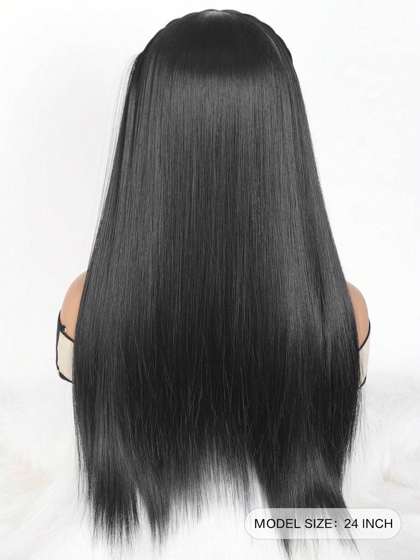SHEIN Synthetic Long Straight Headband Half Wig Clip In Hair Extension