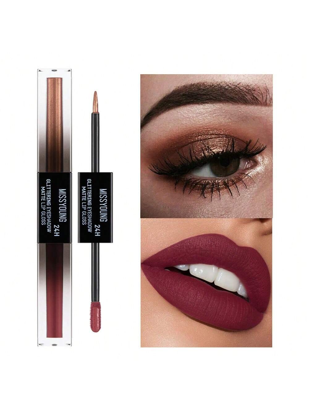 SHEIN Double-Ended Matte Lip Gloss & Liquid Eyeshadow